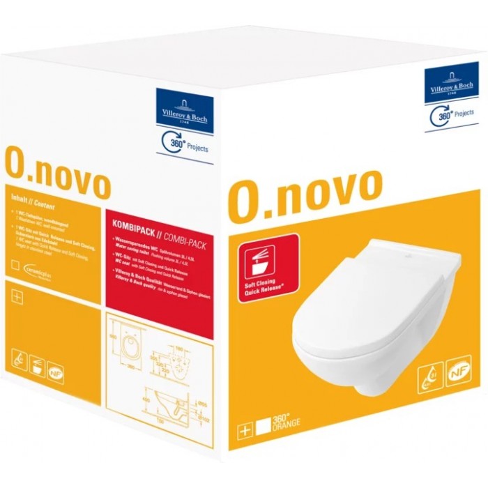 Villeroy & Boch O.novo Комбинированная упаковка, настенный, Альпийский белый 5660H101
