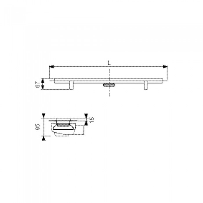 Комплект TECElinus для монтажа дренажного канала с основой для плитки "tile" 900 мм KL9010