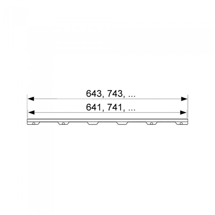 Основа для плитки TECEdrainlinе "plate II" для слива из нержавеющей стали прямая 600972