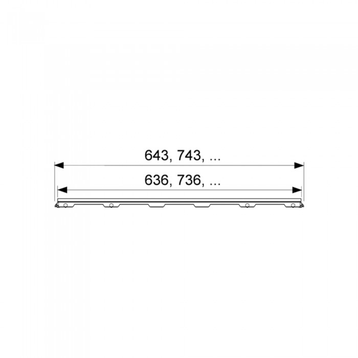 Стеклянная панель TECEdrainlinе для слива 601591