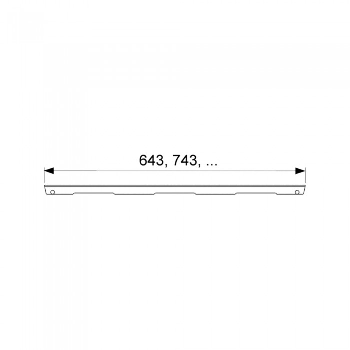Решетка TECEdrainlinе "lines" для слива из нержавеющей стали прямая 600720