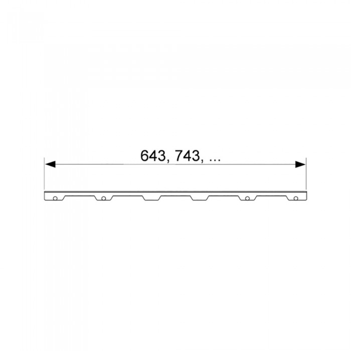 Панель TECEdrainlinе "steel II" для слива из нержавеющей стали прямая 601283