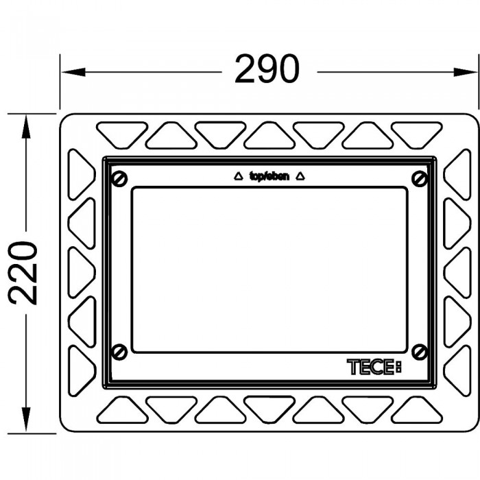 Монтажная рамка для установки стеклянных панелей TECEloop или TECEsquare на уровне стены Золотой 9240648