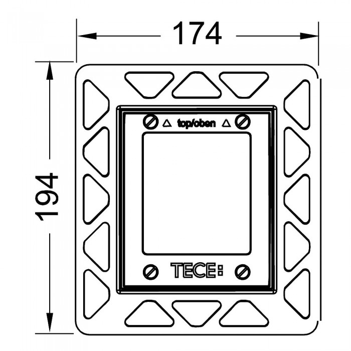 Монтажная рамка для установки стеклянных панелей TECEloop или TECEsquare Urinal на уровне стены Черный 9242647