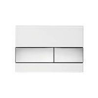 TECEsquare панель смыва с двумя клавишами стеклянная Белый хром глянцевый 9240802
