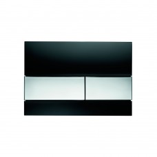 TECEsquare панель смыва с двумя клавишами стеклянная Черный хром глянцевый 9240807
