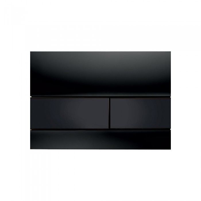 TECEsquare панель смыва с двумя клавишами стеклянная Черный 9240809