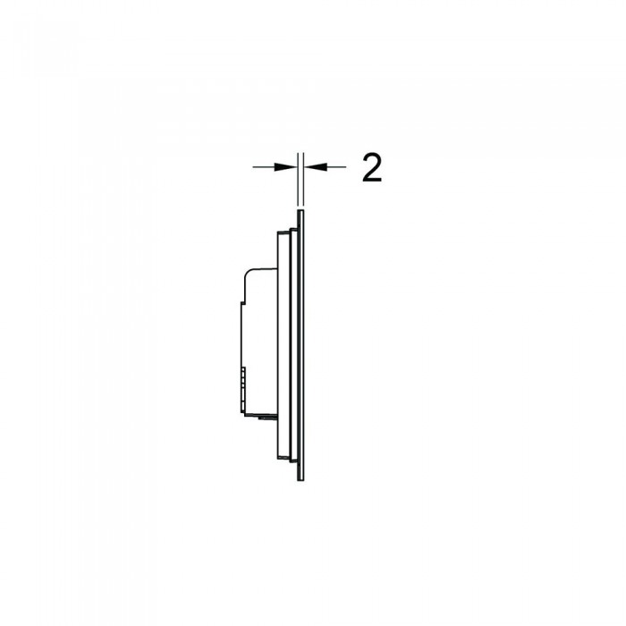 TECEsquare Urinal панель смыва для писсуара металлическая Белый 9242812
