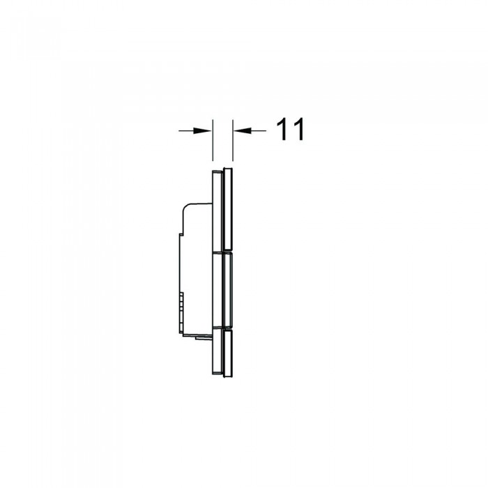 TECEsquare Urinal панель смыва для писсуара стеклянная Стекло белое клавиша нержавеющая сталь сатин (против отпечатков пальцев) 9242801