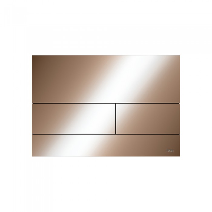 TECEsquare Металлическая панель смыва для унитазов с цветным PVD покрытием Глянец красный позолоченный 9240841