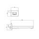 Излив Villeroy & Boch Architectura Square TVT12500200064 для ванны, никель TVT12500200064