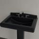 Villeroy & Boch Hommage Pаковина, 750 x 580 x 200 mm, Pure Black CeramicPlus, с переливом 7101A1R7