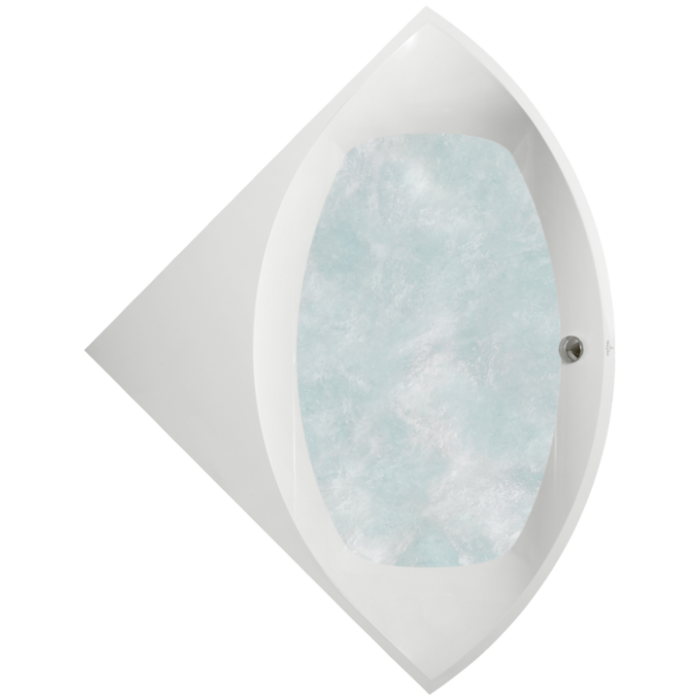 Villeroy & Boch Squaro Ванна, с гидромассажем Hydropool Entry (HE), включая Сливная и переливная арматура Multiplex Trio, 1450 x 1450 mm, Альпийский белый UHE145SQR3B2V01