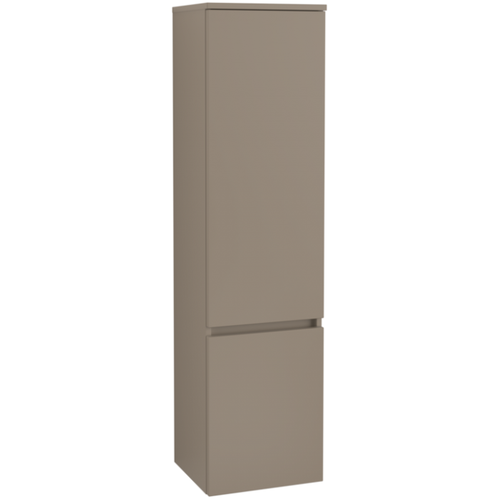 Villeroy & Boch Legato Шкаф-пенал, 2 двери, 400 x 1550 x 350 mm, Truffle Grey / Truffle Grey B73000VG