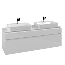 Villeroy & Boch Legato Тумба под раковину, 4 выдвижных ящика, 1600 x 550 x 500 mm, Glossy White / Glossy White B76800DH