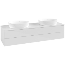 Villeroy & Boch Antao Тумба под раковину, 4 выдвижных ящика, 1600 x 360 x 500 mm, лицевая поверхность без текстурированной отделки, Glossy White Lacquer / Glossy White Lacquer K28010GF