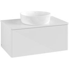 Villeroy & Boch Antao Тумба под раковину, 1 выдвижной ящик, 800 x 360 x 500 mm, лицевая поверхность без текстурированной отделки, Glossy White Lacquer / Glossy White Lacquer K30010GF