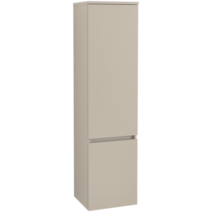 Villeroy & Boch Legato Шкаф-пенал, 2 двери, 400 x 1550 x 350 mm, Soft Grey / Soft Grey B73000VK
