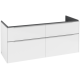 Тумба под раковину Villeroy & Boch Subway 3.0, 4 выдвижных ящика, 1272 x 579 x 462 мм, Brilliant White / Brilliant White