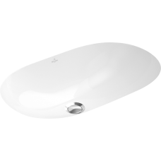 O.novo Раковина для установки под столешницу, 530 x 320 x 200 mm, Альпийский белый CeramicPlus, с переливом  416250R1